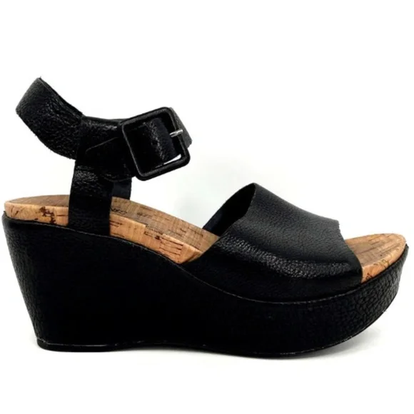 KORK-EASE KIERN LEATHER WEDGE SANDAL - Picture 1 of 10